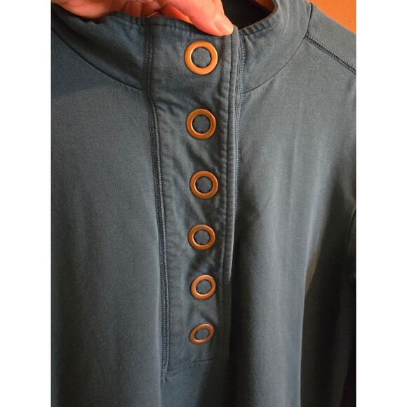 Blue / green colored soft surroundings pull over tunic women's size medium - Picture 2 of 8